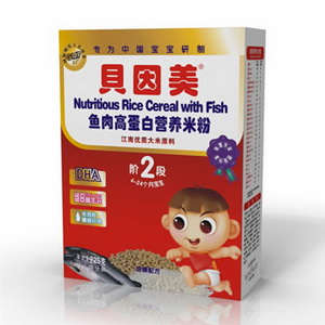 贝因美鱼肉高蛋白营养米粉
