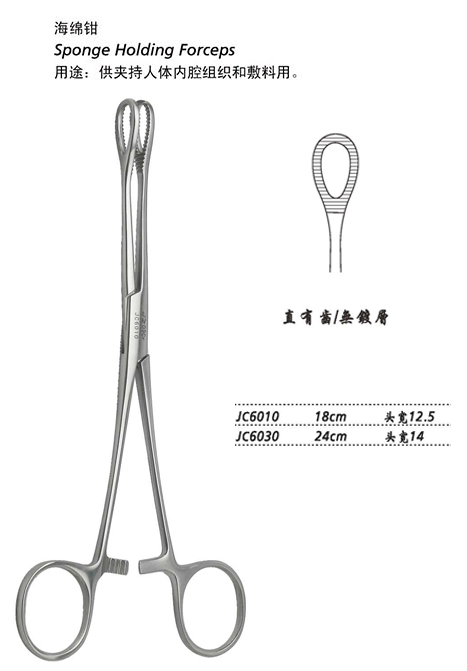 金钟海绵钳 直有齿