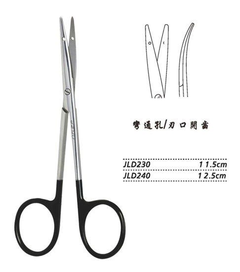 金钟组织剪弯通孔