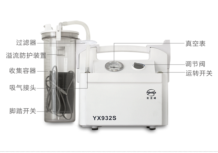 斯曼峰电动吸引器yx932s型手提式高负压大流量可移动式