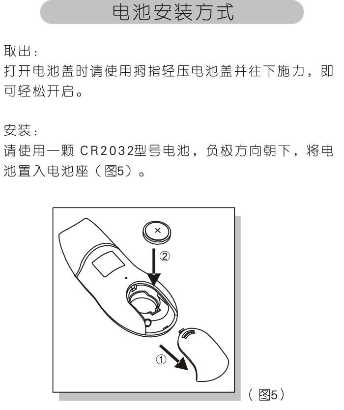 康庄TS9红外线耳温枪-电池安装